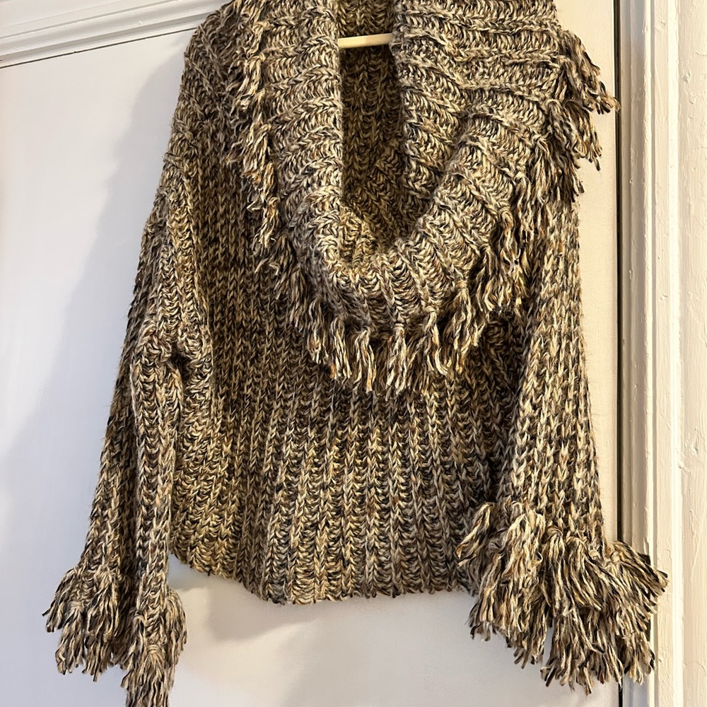 Free People FP One Kinsley Fringe Cowl Neck Sweater . - Picture 2 of 7